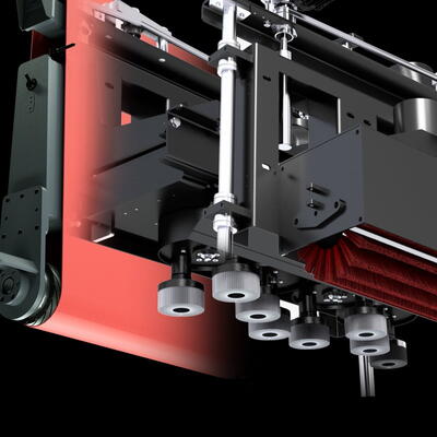 possible to equipped with combination of maximum 3 units ( drum brush B, planetary disc brush T, grinding roller R )