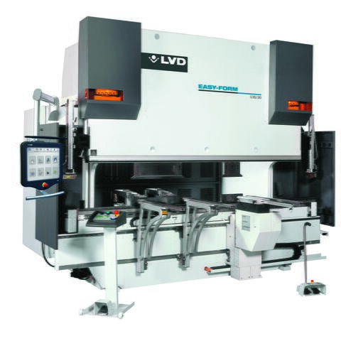 Das Biegen von Blechen auf einer Abkantpresse LVD PRESSB