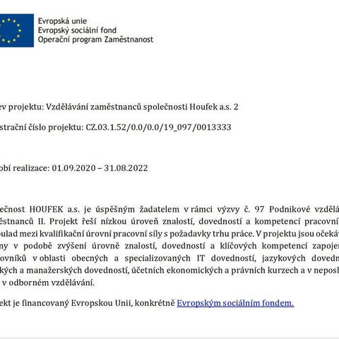 Vzdělávání zaměstnanců společnosti