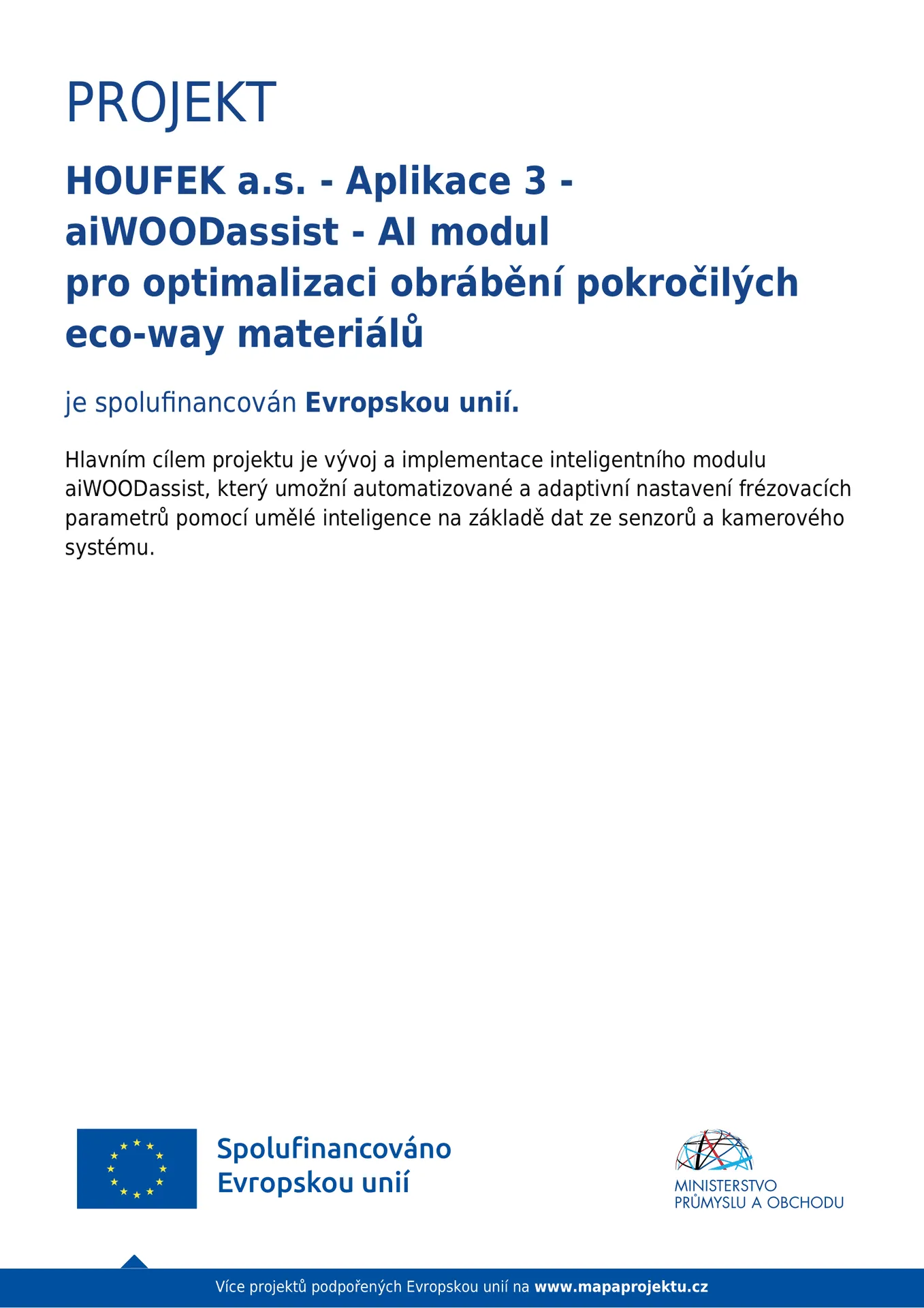 AI modul pro optimalizaci obrábění pokročilých eco-way materiálů